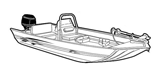 Modified V jon boat with high center console