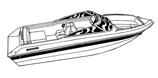 V-hull runabout boat with windshields and bow rails