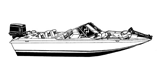 Fish & Ski boat with walk thru windshields