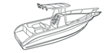 Center Console Boat with T-Top
