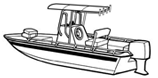 V-Hull Center Console Shallow Draft Fishing Boat with T-Top