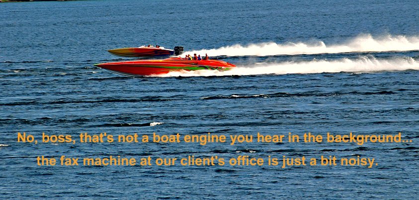 Performance boats side by side on the water