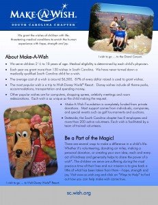 Make a Wish Informational Flyer, South Carolina