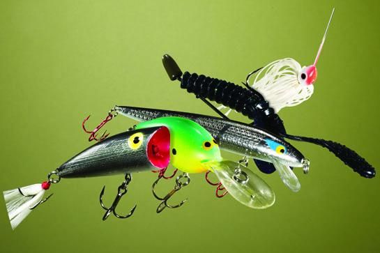 colorful bass lures